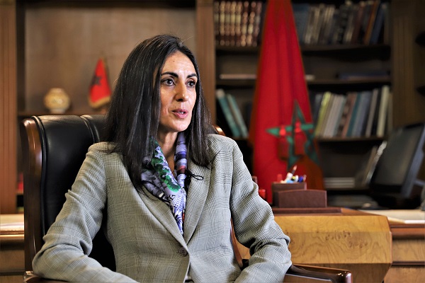 La ministre du Tourisme, de l'artisanat, du transport aérien et de l'économie sociale, Nadia Fettah Alaou